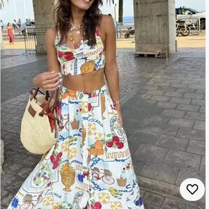 NWT SOLD OUT ZARA PRINTED SET